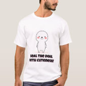 Schattigee afdichting Cartoon met blush T-shirt (Voorkant)