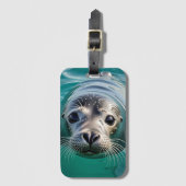 Schattigee afdichting plakken hoofd uit water bagagelabel (Voorkant (verticaal))