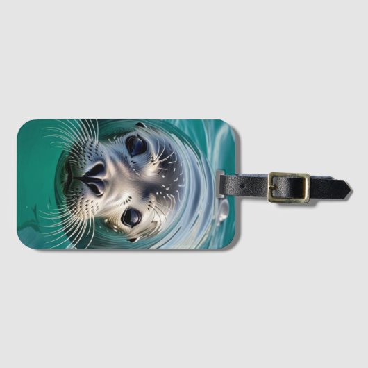 Schattigee afdichting plakken hoofd uit water bagagelabel (Voorkant (horizontaal))