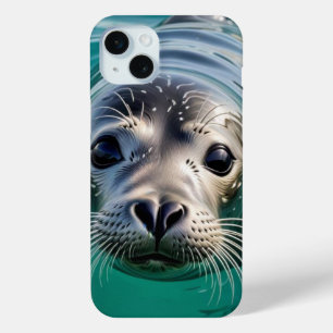 Schattigee afdichting plakken hoofd uit water iPhone 15 mini hoesje