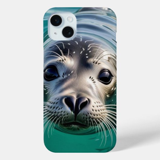 Schattigee afdichting plakken hoofd uit water Case-Mate iPhone case (Achterkant)