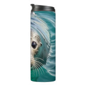 Schattigee afdichting plakken hoofd uit water thermosbeker (Geroteerd rechts)