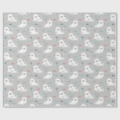 Schattigee afdichtingen op lichtgrijs cadeaupapier (Vlak)