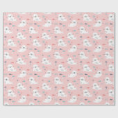 Schattigee afdichtingen op lichtroze cadeaupapier (Vlak)