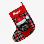 Schattigee Affenpinscher Hondenvakantie Plaid Gepe Grote Kerstsok (Achterkant (Hangend))