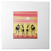 Schattigee Afrikaanse breakdance Tegeltje (Voorkant)