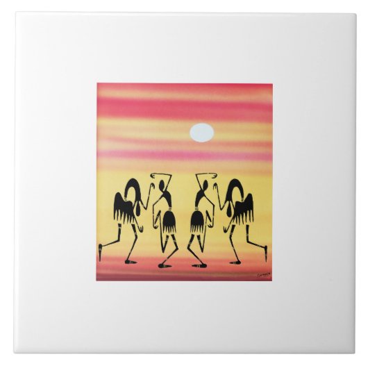 Schattigee Afrikaanse breakdance Tegeltje (Voorkant)