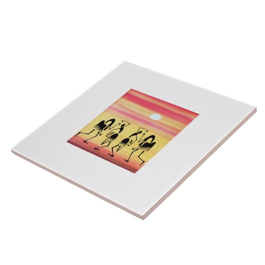 Schattigee Afrikaanse breakdance Tegeltje (Zijkant)