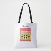 Schattigee Afrikaanse kunst Golden Sunset, Break D Tote Bag (Voorkant)