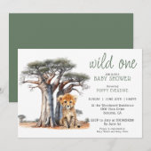 Schattigee Afrikaanse Savannah Wild One Boy Baby s Kaart (Voorkant / Achterkant)