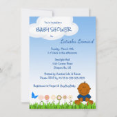 Schattigee Afro-Amerikaanse Baby Boy Shower Uitnod Save The Date (Voorkant)
