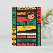 Schattigee Afro-Amerikaanse meisjes Verjaardagsfee Kaart (Staand voorkant)