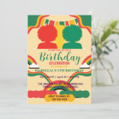 Schattigee Afro-Amerikaanse meisjes Verjaardagsfee Kaart (Staand voorkant)