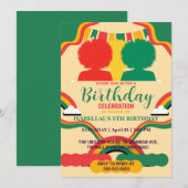 Schattigee Afro-Amerikaanse meisjes Verjaardagsfee Kaart (Voorkant / Achterkant)