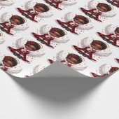 Schattigee Afro Angel Klein Meisje Rood & Zwart Ke Cadeaupapier (Hoek)