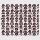 Schattigee Afro Angel Klein Meisje Rood & Zwart Ke Cadeaupapier (Vlak)