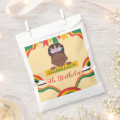 Schattigee afro eenhoorn Afro-Amerikaanse meisjes  Bedankzakje (Geknipt)