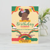 Schattigee afro eenhoorn Afro-Amerikaanse meisjes  Kaart (Staand voorkant)