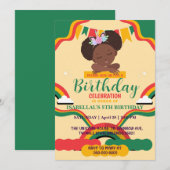 Schattigee afro eenhoorn Afro-Amerikaanse meisjes  Kaart (Voorkant / Achterkant)