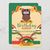 Schattigee afro eenhoorn Afro-Amerikaanse meisjes  Kaart (Voorkant / Achterkant)