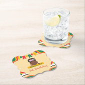 Schattigee afro eenhoorn Afro-Amerikaanse meisjes Kartonnen Onderzetters (Insitu)