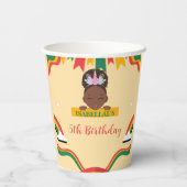 Schattigee afro eenhoorn Afro-Amerikaanse meisjes  Papieren Bekers (Achterkant)