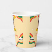 Schattigee afro eenhoorn Afro-Amerikaanse meisjes  Papieren Bekers (Rechts)