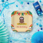 Schattigee afro eenhoorn Afro-Amerikaanse meisjes  Papieren Bordje (Feest)