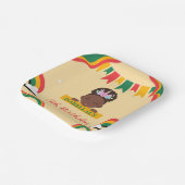 Schattigee afro eenhoorn Afro-Amerikaanse meisjes  Papieren Bordje (Gebogen)