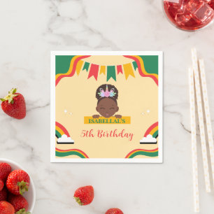 Schattigee afro eenhoorn Afro-Amerikaanse meisjes  Servet