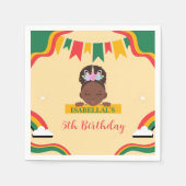 Schattigee afro eenhoorn Afro-Amerikaanse meisjes  Servet (Voorkant)