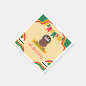 Schattigee afro eenhoorn Afro-Amerikaanse meisjes  Servet (Hoek)