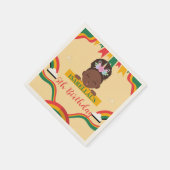 Schattigee afro eenhoorn Afro-Amerikaanse meisjes Servet (Hoek)