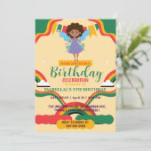 Schattigee afro engel Afro-Amerikaanse meisjes Ver Kaart (Staand voorkant)