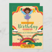 Schattigee afro engel Afro-Amerikaanse meisjes Ver Kaart (Voorkant / Achterkant)