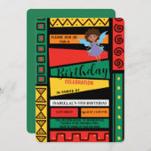 Schattigee afro engel Afro-Amerikaanse meisjes Ver Kaart (Voorkant / Achterkant)