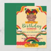 Schattigee afro regenboog Afro-Amerikaanse meisjes Kaart (Voorkant / Achterkant)