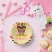 Schattigee afro regenboog Afro-Amerikaanse meisjes Papieren Kommen (Feest)