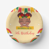 Schattigee afro regenboog Afro-Amerikaanse meisjes Papieren Kommen (Voorkant)