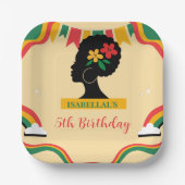 Schattigee afro vrouwen Afro-Amerikaanse meisjes V Papieren Bordje (Voorkant)