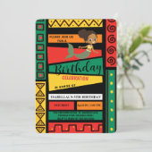 Schattigee afro zeemeermin Afro-Amerikaanse meisje Kaart (Staand voorkant)