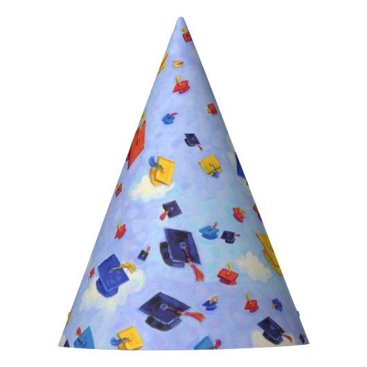 Schattigee afstudeerdop toss blauw feesthoedjes (Voorkant)