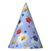 Schattigee afstudeerdop toss blauw feesthoedjes (Links)