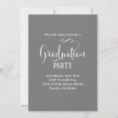 Schattigee Afstuderen Script Photo Template Kaart (Achterkant)