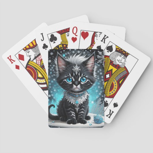 Schattigee AI gegenereerde kitten Pokerkaarten (Achterkant)