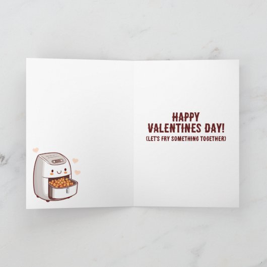 Schattigee Air Fryer Valentijnsdag Kaart (Binnen)