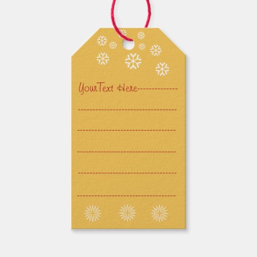 Schattigee akita hond rode santa hoed kerstcadeaut cadeaulabel (Voorkant)