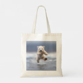 Schattigee Alaska Polar Beer Cub Tote Bag (Achterkant)
