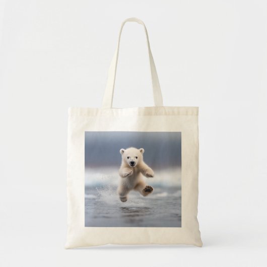 Schattigee Alaska Polar Beer Cub Tote Bag (Voorkant)