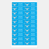 Schattigee albatros vogelvlucht cartoon gepersonal labels (Vel)